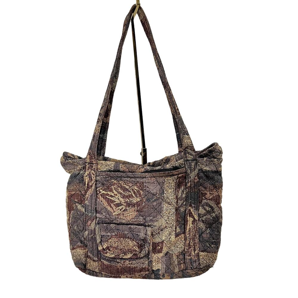 Vintage Anu Krikul Tapestry Tote Bag Handmade USA Boho Art Hippie Hobo